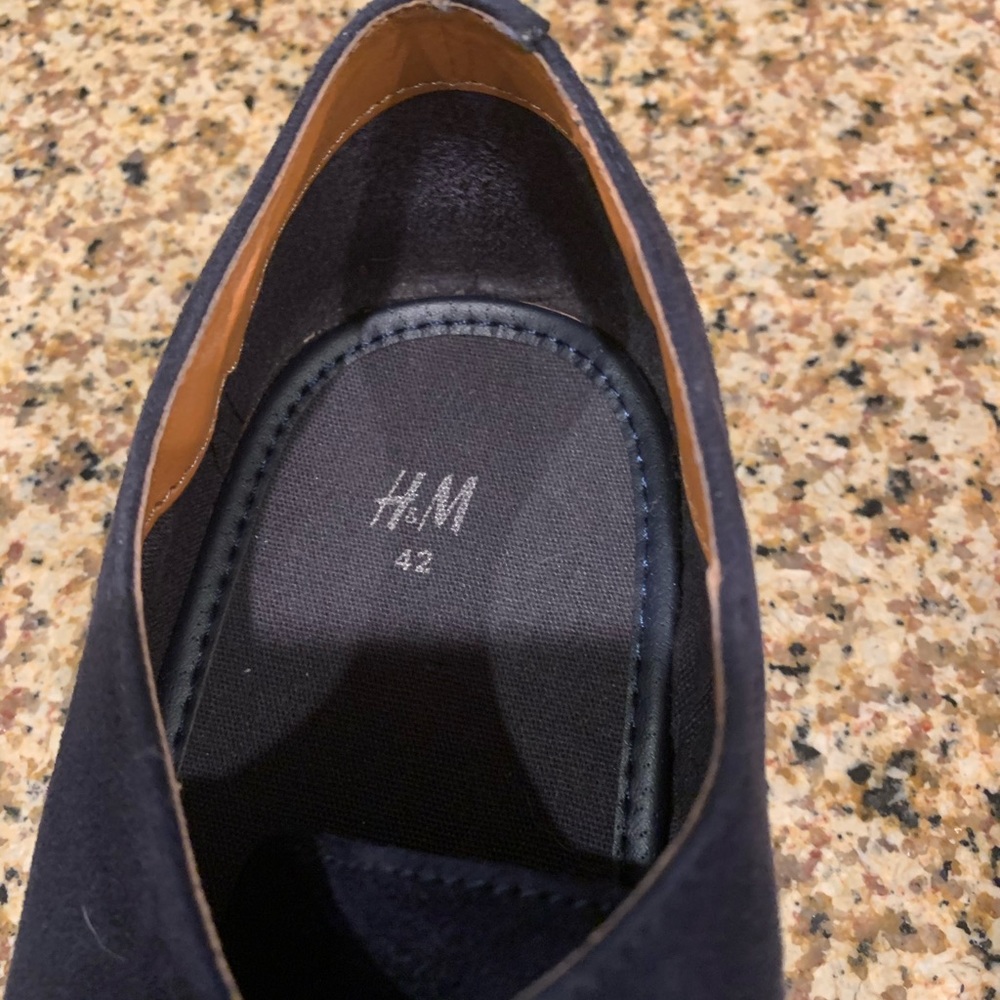 H & M Blue suede oxfords Size 9 - Picture 7 of 8